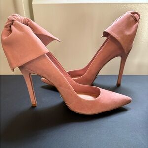 Schutz Suede Pumps with Bow
